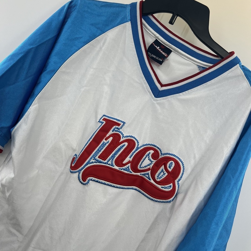 Vintage JNCO Jeans Double Sided Jersey Crown Red White Blue Mens Size Medium